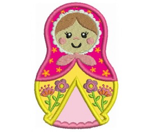 Stickmuster Matroschka Appli